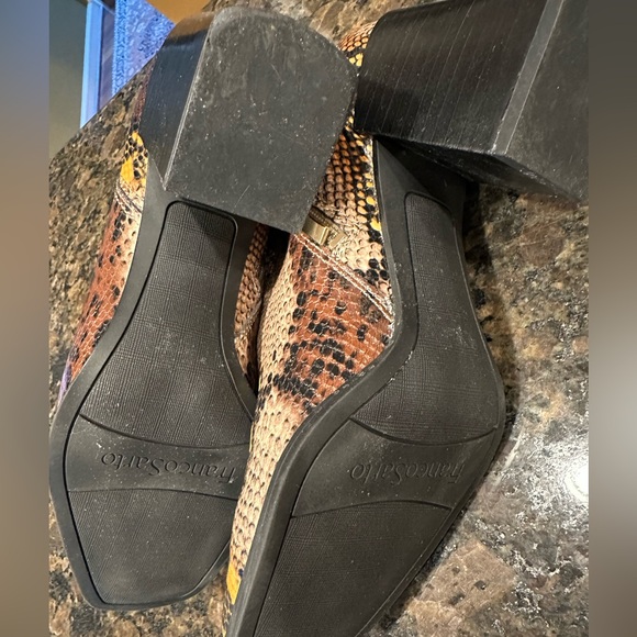 Franco Sarto Leather Faux Reptile Boots (Sz 9M) - Picture 9 of 9